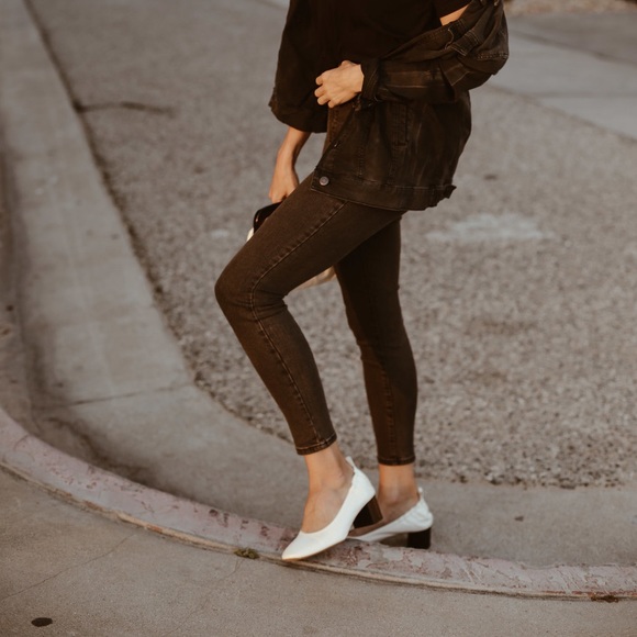 Everlane Day Heels, leather, white, size 10 - Picture 3 of 12